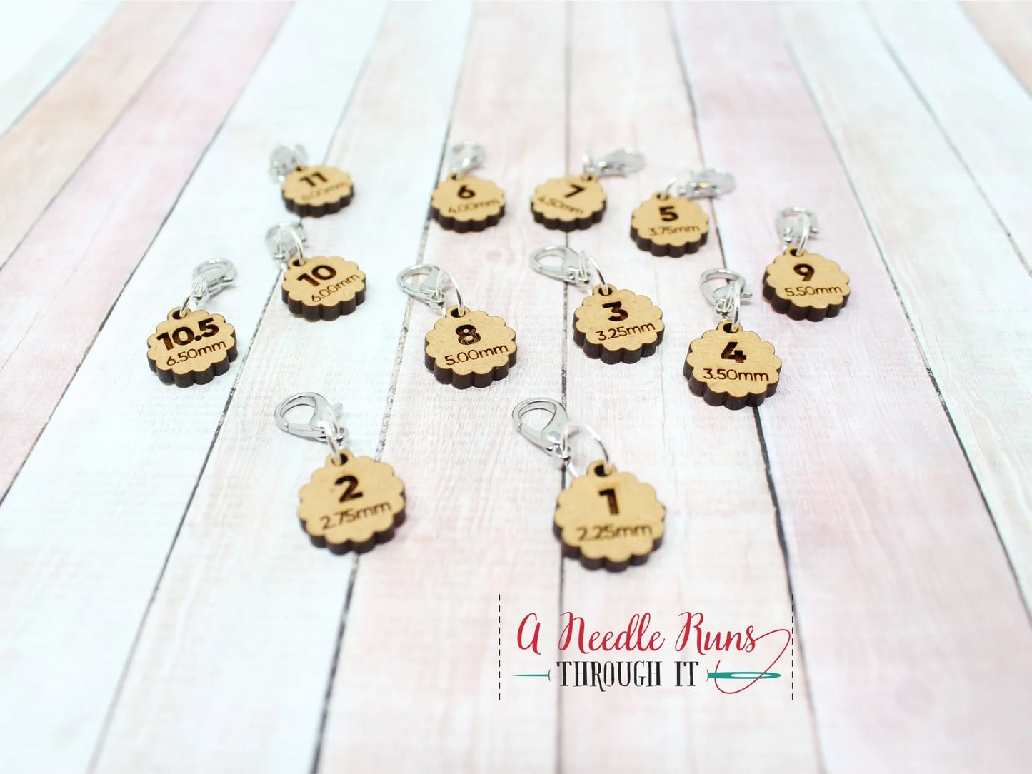 Knitting needle size stitch markers
