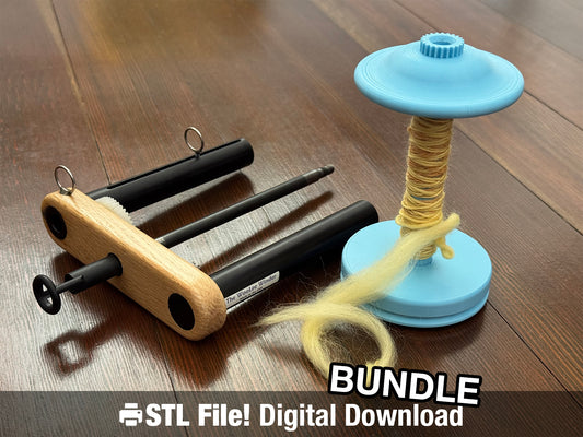 Spinning Wheel Bobbin compatible with WooLee Winder Regular for Ashford Joy STL Bundle