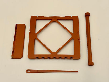 PROTOTYPE Pocket Loom Weaving Kit 4"x4" 8(ish)-dent
