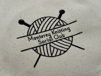 Monterey Knitting Social Club Large Project Bag