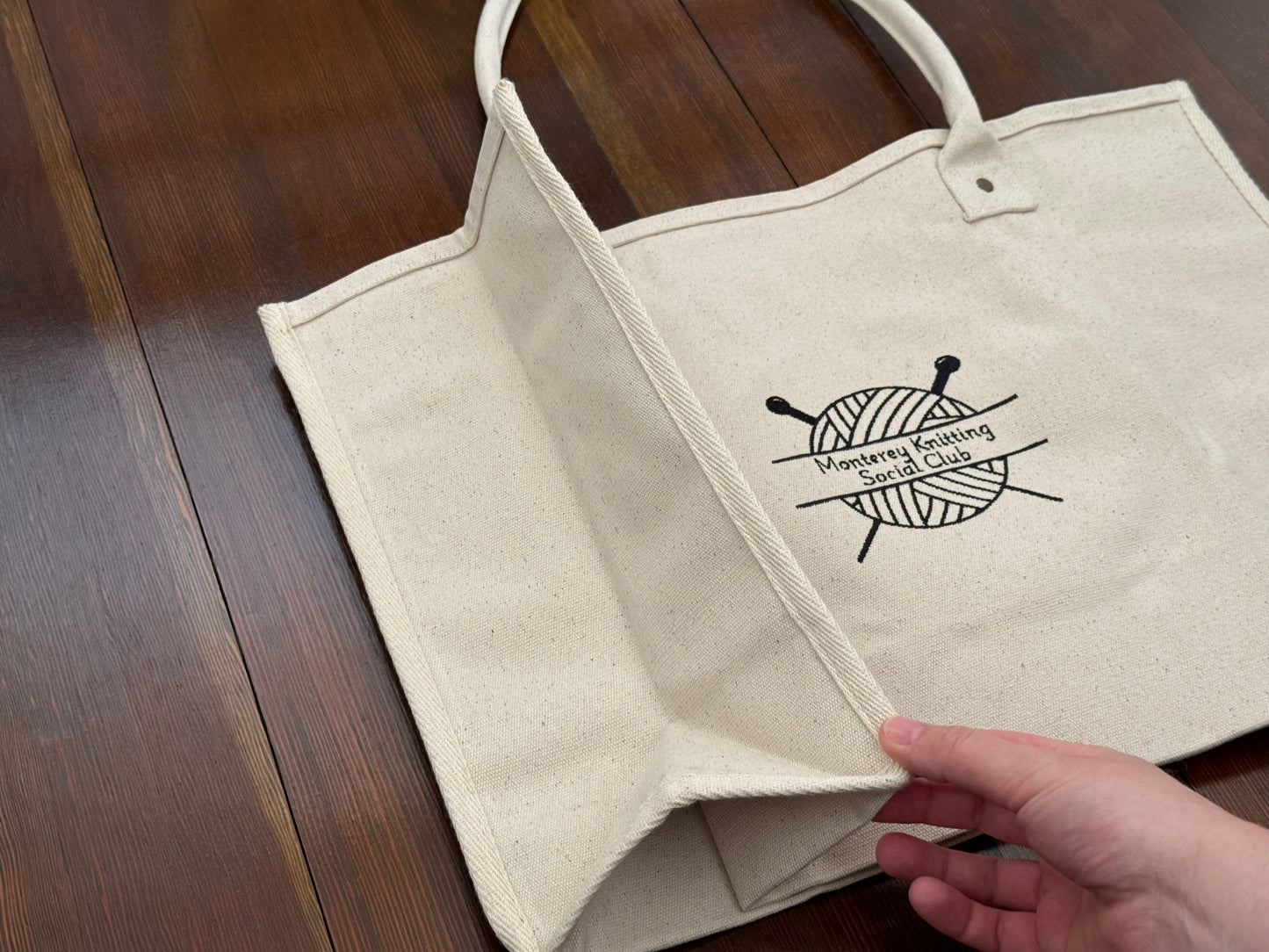 Monterey Knitting Social Club Large Project Bag