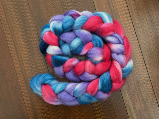 Pride Collection hand-dyed 100% Corriedale combed top