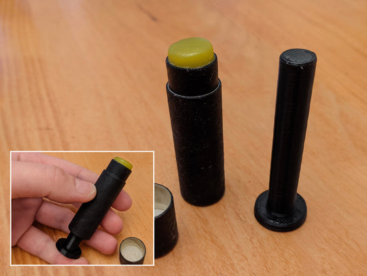 Lip balm tube push rod STL file