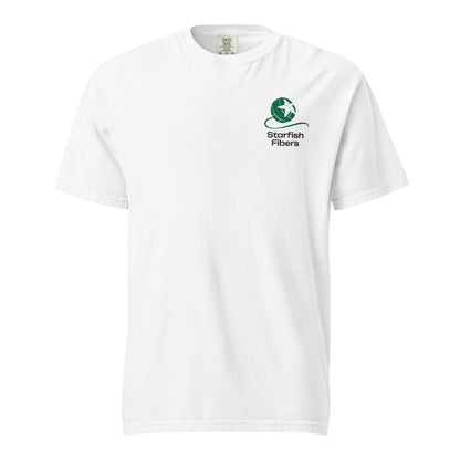 Starfish Fibers embroidered cotton t-shirt