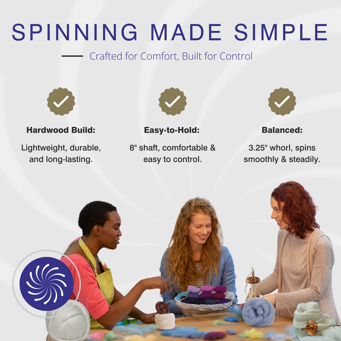 Premium Top Whorl Drop Spindle