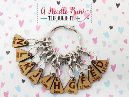 Crochet hook size stitch markers